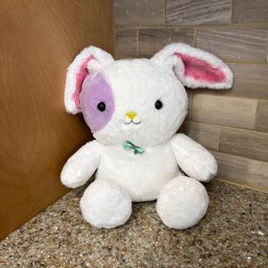 Hallmark Bunny Rabbit Plush Stuffed Animal White With Pastel Accents